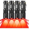 4 Pack Red Light Flashlight, 3 Modes Red LDE Red
