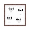 12x12 Inch 4 Opening Photo Collage Frame, Display Four 6x4