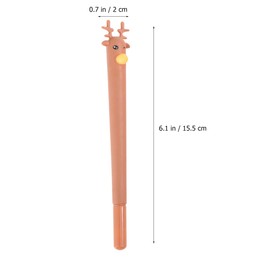 Operitacx Pack of 8 Blue Ink Pens Christmas Deer Shaped Ballpoint Pen Student Stationery (Black, Brown, Blue and Pink)