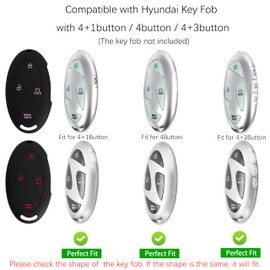 Kyhodsgn Key Fob Cover for Hyundai 2026-2024 Sonata Tucson Elantra Santa Fe
