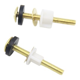 QDJUNE 2Pcs Toilet Seat Screws - Heavy Duty Steel Toilet Seat Hinge Bolts and Nuts for Top Mount Toilet Seat Hinges