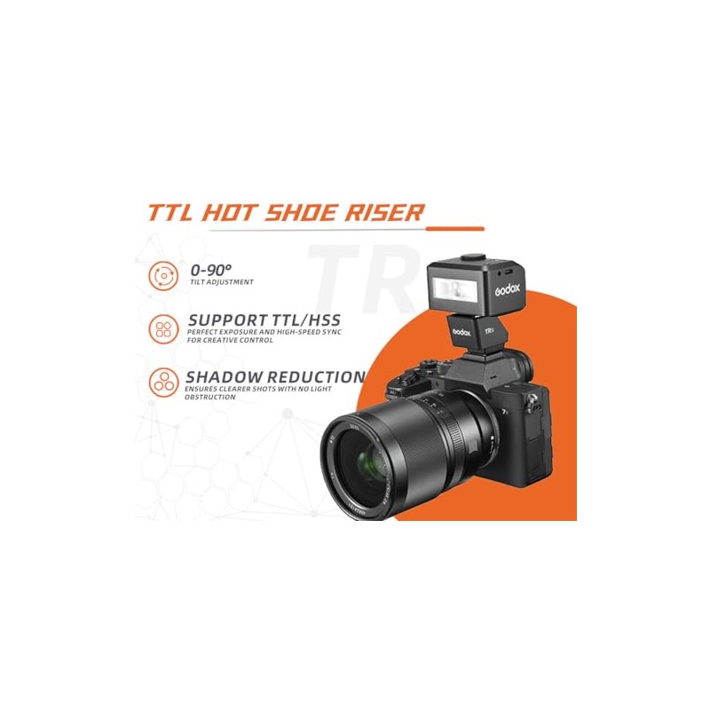 Godox TR-C TTL Hotshoe Riser Hot Shoe Height Adapter for