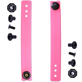 HolsterSmith - IWB Soft Belt Loops - (Hot Pink) – HD Ruberized Nylon - w/Pull-The-Dot Security Snaps & Multi Mounting Hardware - (Fits 1.25-2.0 inch Belts (Adjustable) - (1 Pair)