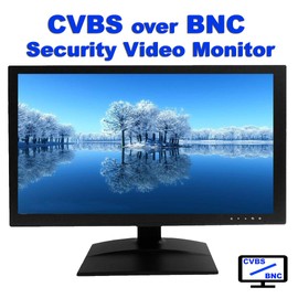 101AV 18.5 HD LED Security Monitor HDMI VGA & BNC Input Build in Speaker Wide Screen Audio Video Display Computer PC Monitor for CCTV DVR Home Office Surveillance Optional Mount(3D Comb Filter)