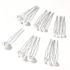 YFFSFDC U-Pin Hair Clips, Pearl (Silver, Set of 18)
