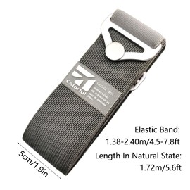 Luggage Straps for Suitcase, Adjustable Suitcase Belt, Elastic Backpack Straps for Holiday, Travel Luggage, Orange, 1.72m, Pack of 2