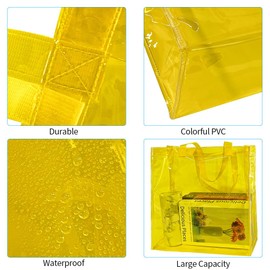 TotePrint Clear Plastic Shopping Bag Fashion Todd Package PVC Waterproof, D2010-b032-1012-06