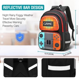 Tongtai School Backpack For Boys Kids Backpack Game Bookbag Middle College Student SchoolBag Work Daypacks For Boy Teen Men
