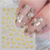 8 Sheets Flowers Leaf Nail Stickers for Nail Art 3D