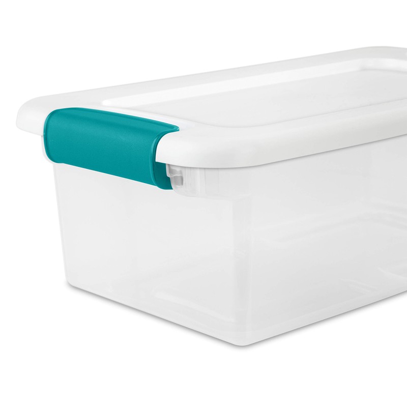 Sterilite 6 Qt Latching Storage Box, Stackable Bin with Latch
