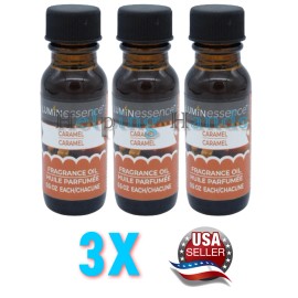 Luminessence Original Luminessence Caramel Scented Fragrance Oil 0.5 oz Bottles Lot OF 3