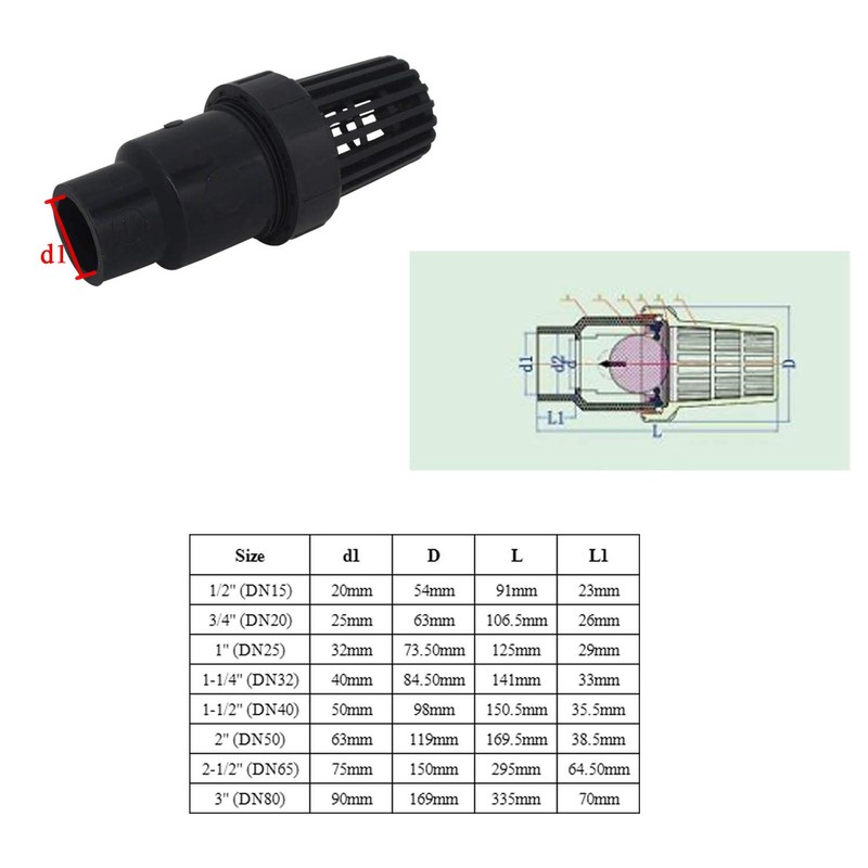Ball Foot Valve, Foot Valve, 20, 25, 32, 40, 50,