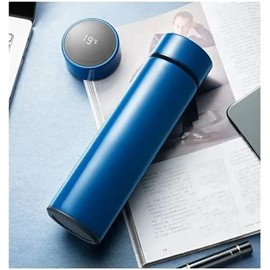 Termo Digital 500ml Inteligente De Acero Inoxidable (Azul)                                                                                            
