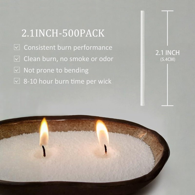 500-Pack Pearled Candle Cotton Wicks for Sand Candles Making -