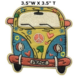 Athena Brands Woodstock Patch Iron on Peace Love Music Fest Dove Hippie Boho Retro Psychedelic