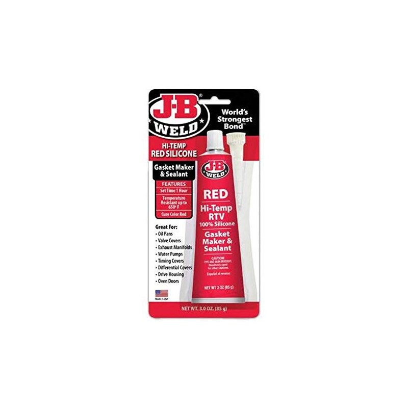JB Weld 31314 High Temperature Red Acetoxy - 3oz.