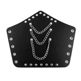 Eigso 2 Pcs Pu Leather Punk Cuff Bracelets for Men Women Retro Classic Medieval Chain Wristbands for Man Woman