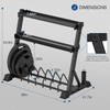 ULTRA FUEGO Dumbbell Rack 3-Tier Weight Plate Rack Storage Stand