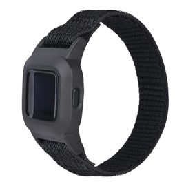 C2D JOY Sport Mesh Strap Compatible with Garmin vivofit jr 3 Replacement Hook&Loop Watchband with Case Black