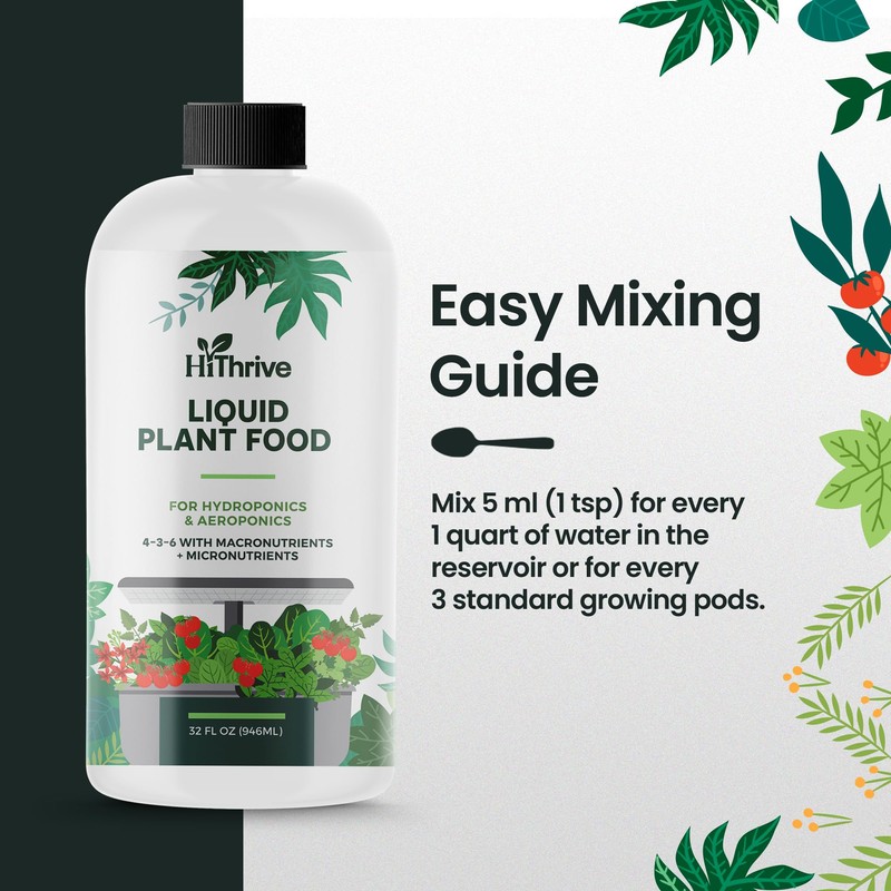 32oz Aeroponics & Hydroponics Liquid Plant Food - Up to