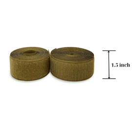 Hook and Loop Tape Coyote Tan 1,5 inch Width Sew On Non-Adhesive 1 Yard Length Hook and Loop Tape Fastener Ideal for Military Gear Uniform Clothes Bags Shoes DIY Crafts