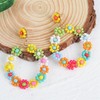 Boho Beaded Hoop Earrings for Women Trendy Boho Jewelry,Bohemian Flower