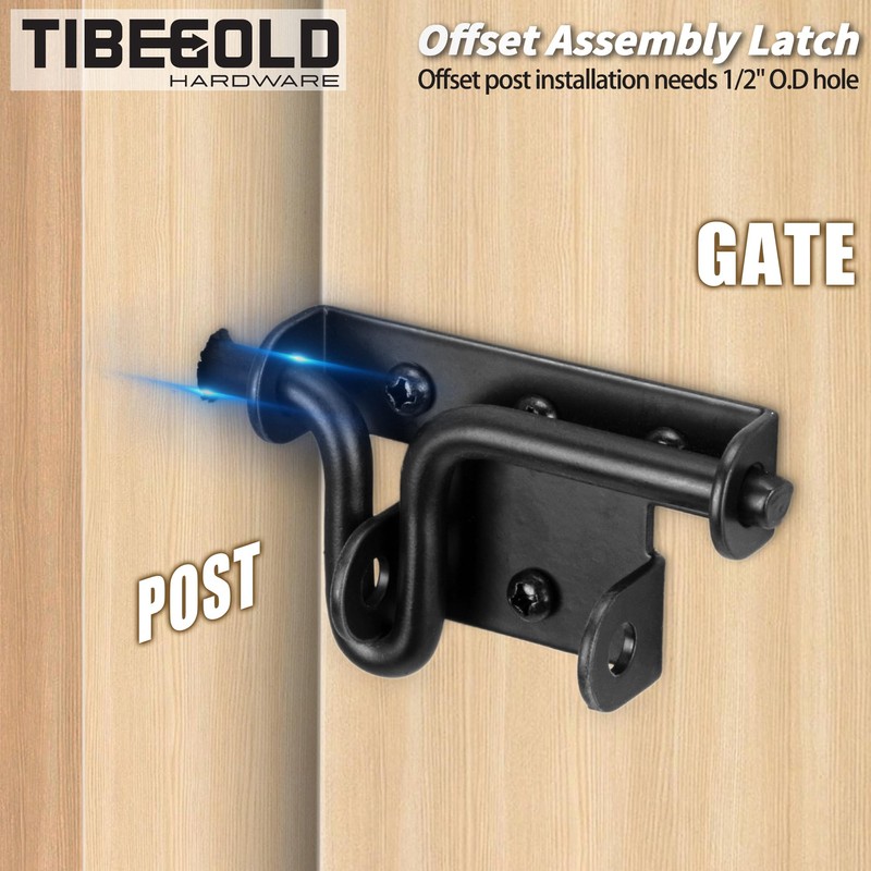 Slide Bolt Gate Latch with Padlock Hole, Heavy Duty Sliding