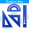 Moicstiy 4 Pcs Triangular Scale Ruler Set, Aluminum Alloy Triangular