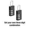 Master Lock Set Your Own Combination Luggage Lock, 2 count