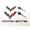 GM 5PC 2014-2019 Corvette C7 Gloss Black Front & Rear