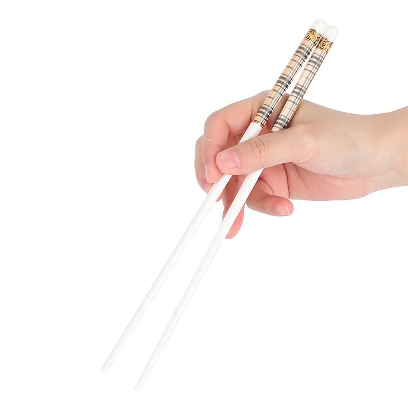 10 Pairs Ceramic Chopsticks Household Tableware Cutlery for Home Hotel