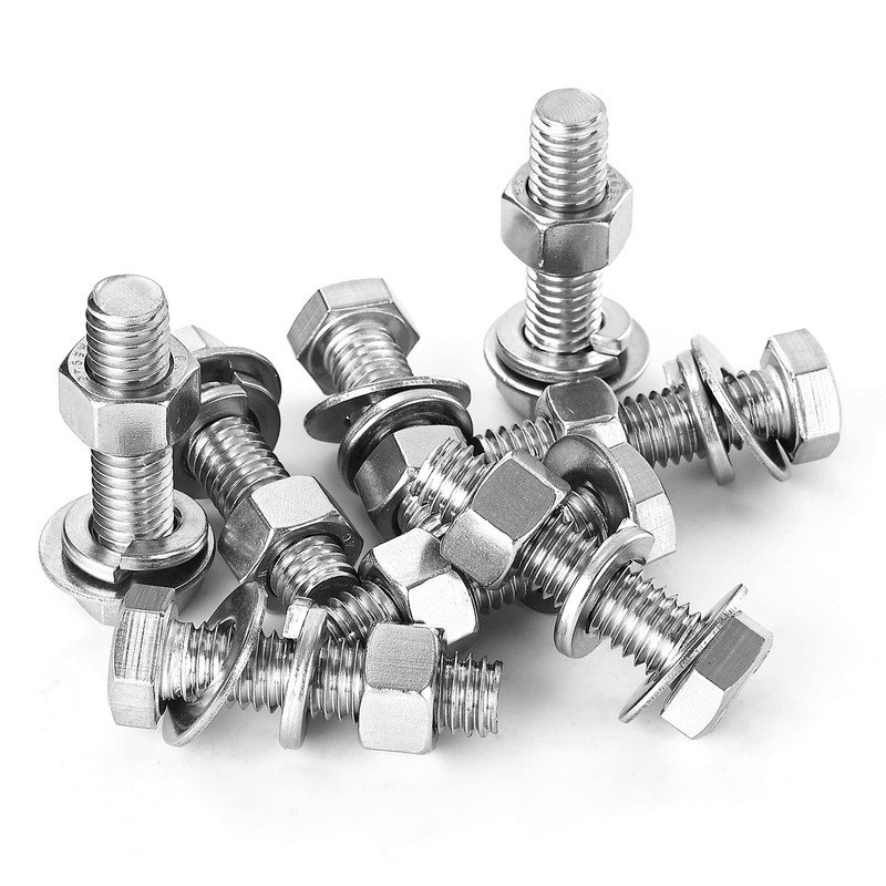 Hmevsafinect 304 Stainless Steel Nuts and Bolts Set, 1/4''-20 x