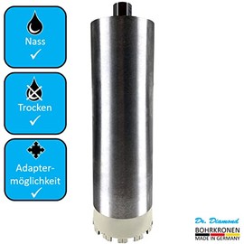 DR. DIAMOND Diamond Drill Bit and Core Drill High Performance 1 1/4 Inch Shank for Concrete and Masonry, Usable Length 400 mm, Diameter 162 mm