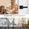 Probrico 4 Pack| Square Passage Levers Matt Black Hall and