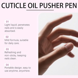 2-in-1 Cuticle Oil Pusher Pen, 2026 New Cuticle Pusher Oil Pen for Nails, Moisturize Strengthen Brighten - Cuticle Pusher Oils, Hydration And Soothing Nail Oils Pen For Cuticle Care (1pcs)