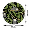 Vibiliyou Tropical Palm Leaves Beverage Coaster Exquisite Cute Sloths Ceramic