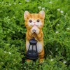 GKWRZXBK Solar Cat Garden Statue - Adorable Orange Tabby Figurine