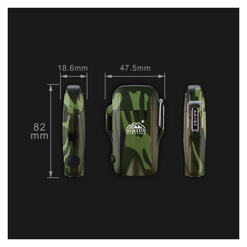 Sirius Survival Arc4 Lit - Rechargeable Outdoor Waterproof Dual Arc