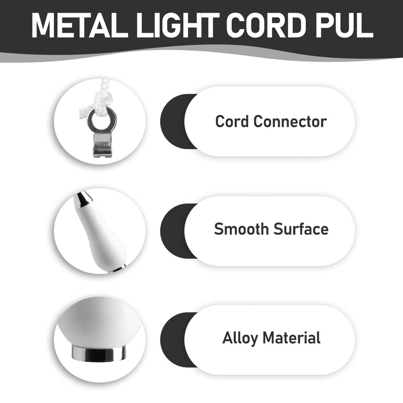 REBUCINA Bathroom Light Pull Cord Handle,Light Pull Handle,Ceramic Bathroom Light