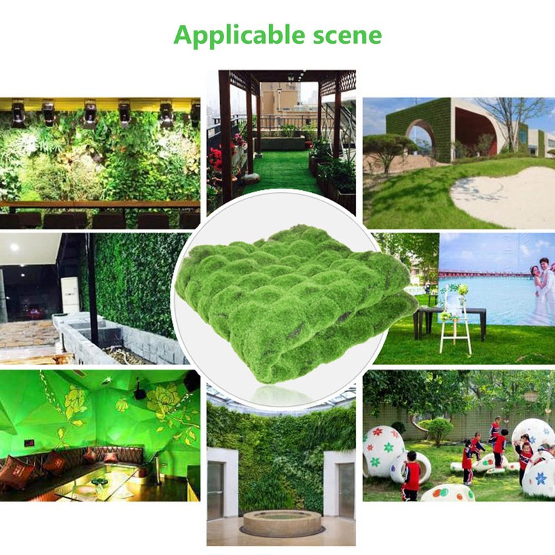 Artificial Moss Grass Carpet Realistic Artificial Green Lawn Straw Mat