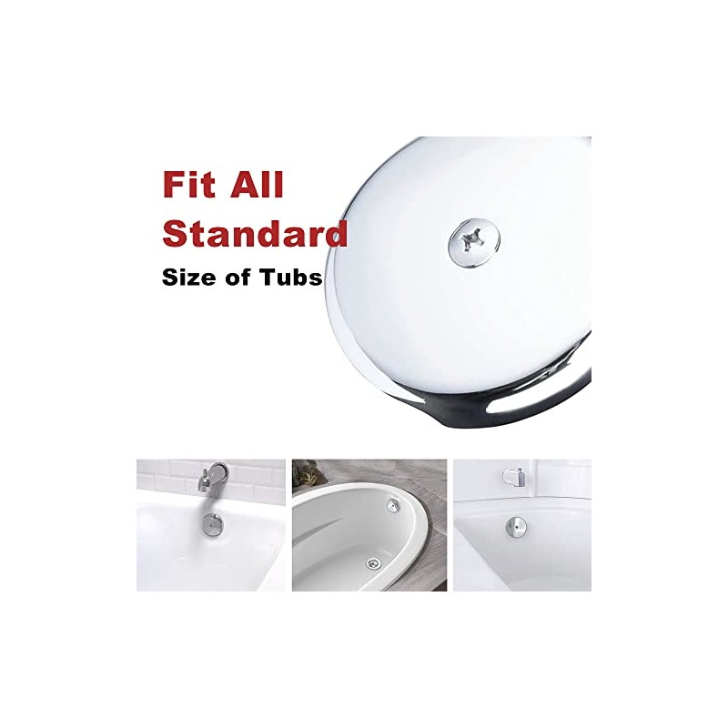 Single Hole Bathtub Drain Overflow Plate/Tub Overflow Drain Ccover with