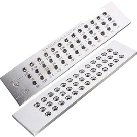 LTKJ 39 Round Holes Tungsten Carbide Wire Drawplate 0.26-2.80mm Wire Drawing Plate for Jewelry Making