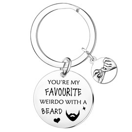 Funny Gifts For Boyfriend Husband Couple Gifts For Men Valentine's Day Gifts Anniversary Birthday Gifts For Him You're My Favorite Weirdo Keyring