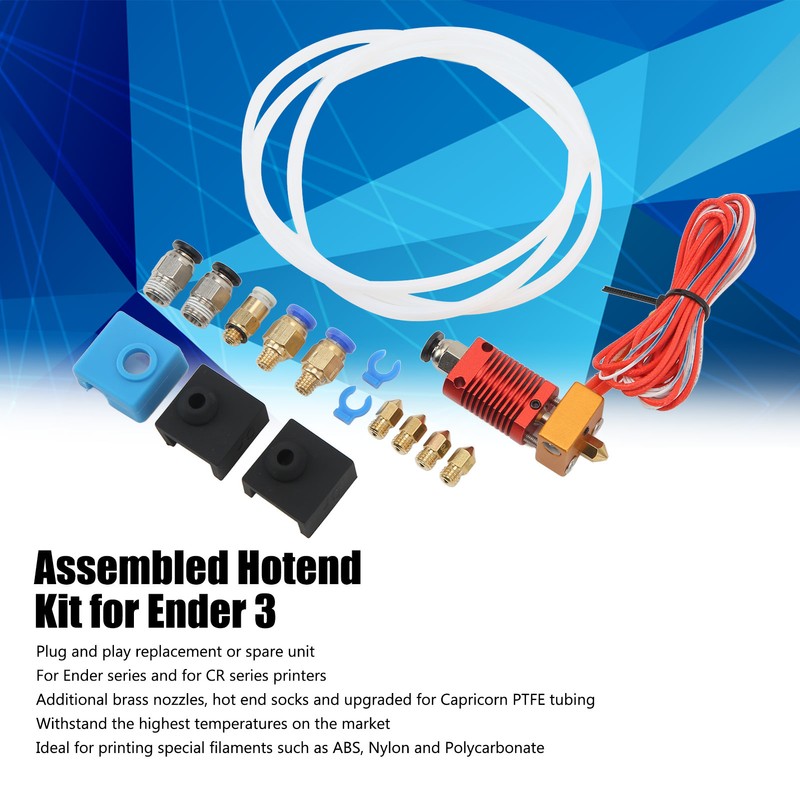 Assembled Hotend Kit for Ender 3 with Pneumatic Fittings Thermistor