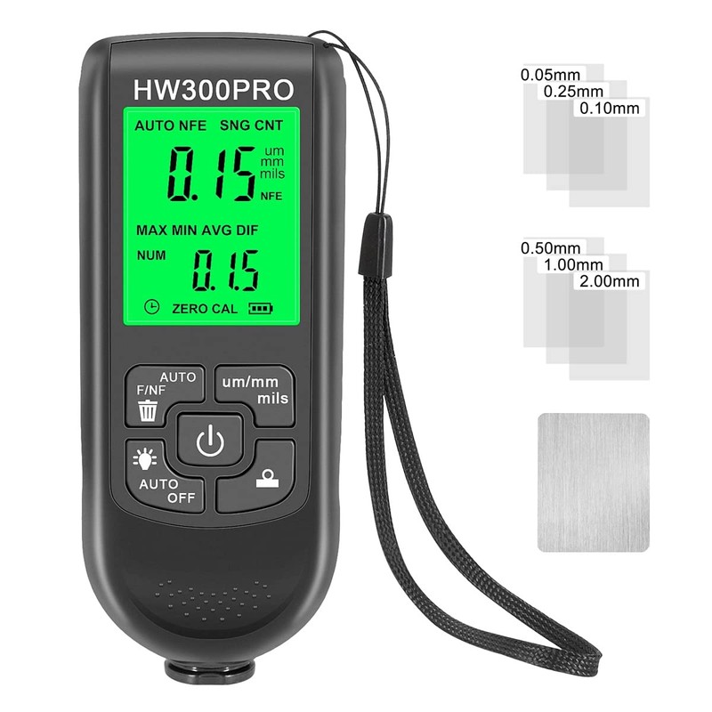 Abizarch Paint Thickness Gauge Meter Fe/NFe Probe Coating Thickness Gauge