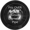 Black 6-5/8" Fence Cap - Pressed Steel Power Coated