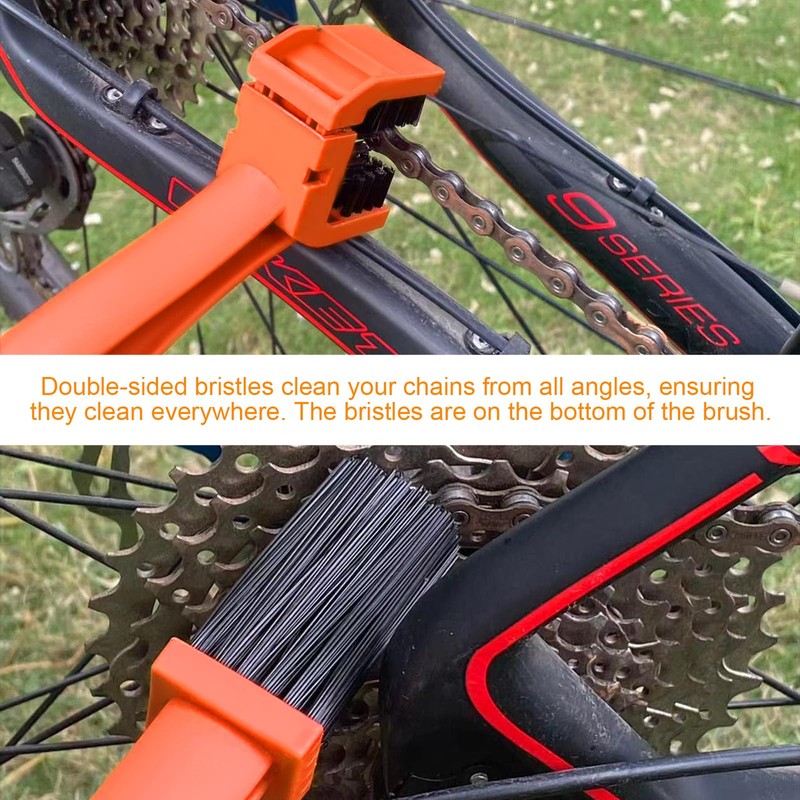 Ziciner Motorcycle Chain Brush, Bike Chain Cleaning Brush with Double-Ended