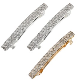 2 silver sparkling rhinestone crystal hair clips for brides, gorgeous sparkling rhinestone hair clips, ponytail side clips, used for women's wedding accessories