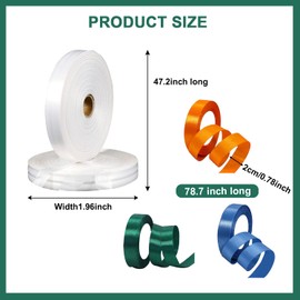 50 Pcs Candy Lei Making Kit 3.93 Feet Candy Lei with Ribbon Candy Dessert Filler Plastic Lei Bags for Graduation Lei Long Lei Ribbons Candy Dessert Filler for Graduate Party Supplies