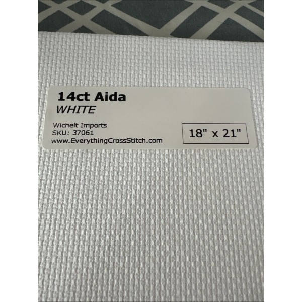 Unbranded 14 Count Aida Cloth 18” X 21” Cross Stitch